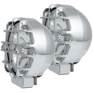 Universal Steel 6" Chrome Round 35 Watt HID Bolt-On Off Road Light Pair