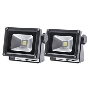 Universal Rectangular Bolt-On 10 Watt Black Flush Mount LED Fog Light Pair