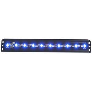 12" 15 Watt Slimline Blue LED Light Bar w/10 LEDs [Wiring/Switch Included]