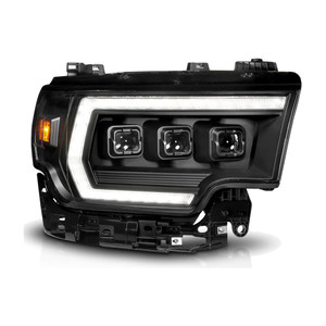 Passenger Black Clear Lens LED Projector Headlight for 2019-2024 RAM 2500