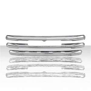 Set of 3 Clip-On Grille Overlay for 2019-2022 GMC Sierra 1500 WT - Chrome