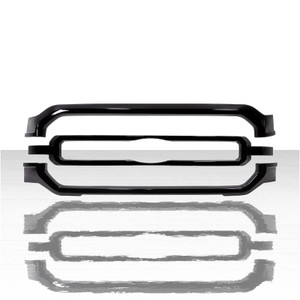 Set of 3 Clip-On Grille Overlay for 2021-2024 Ford F-150 XLT - Gloss Black
