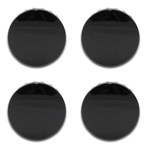 4p Luxury FX Black Wheel Center Cap Cover for 19-23 Chevy Silverado 1500 Dbl Cab