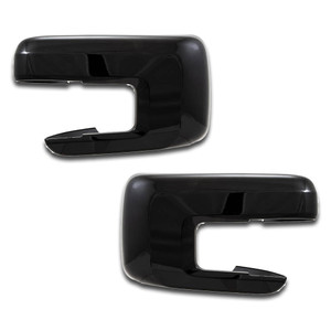 2pc Luxury FX Gloss Black Mirror Cover Set for 21-25 Ford F-150 w/o Turn Signal