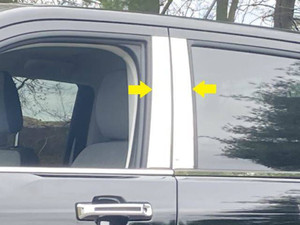 4pc Luxury FX Polished Pillar Post Trim for 2022-2025 Ford Maverick Super Crew