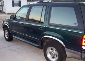 4pc Luxury FX Polished Wheel Well Fender Trim Molding for 1995-98 Ford Explorer