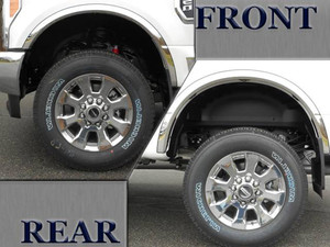 4pc LuxuryFX 1" Wheel Well Fender Trim for 17-22 Ford F250 Super Duty w/o Dually
