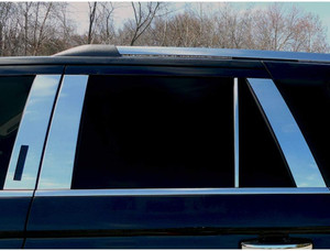 Elite Auto Chrome Polished Pillar Post Trim fit for Ford Expedition 2018-2020 [8pcs]