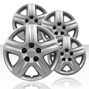 17" 5 Spoke Silver Metallic Wheel Covers with Chevy Monte Carlo Style (Set of 4)