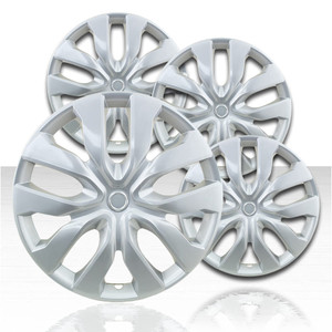 16" 10 Spoke Silver Lacquer Wheel Covers with Nissan Rogue Style (Set of 4)