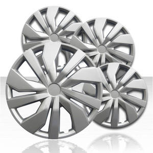 15" 5 Double Spoke Silver Wheel Covers with Nissan Versa Style (Set of 4)