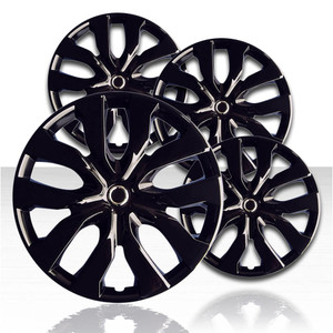 16" 10 Spoke Gloss Black Wheel Covers with Nissan Rogue Style (Set of 4)