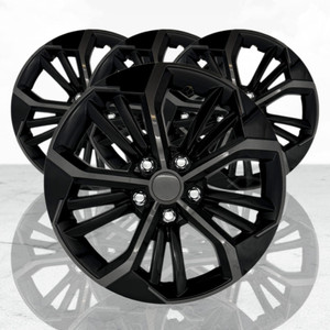Set of 4 Snap-On Charcoal/Gloss Black 16" Wheel Covers for Most Steel Wheels