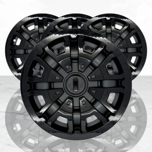 Set of 4 Snap-On Charcoal/Gloss Black 17" Wheel Skins for 10-26 Ford F-150 XL