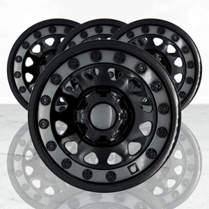 Set of 4 Snap-On Charcoal 17" Wheel Skins for 23-26 Chevrolet Silverado 1500 WT