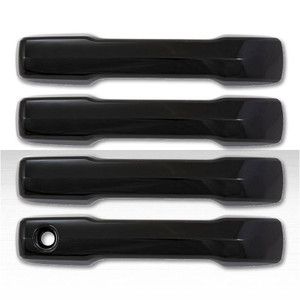 Set of 4 Tape-On Door Handle Covers for 24-25 Toyota Tundra/Tacoma - Gloss Black