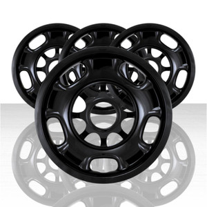 Set of 4 Snap-On Gloss Black 17" Wheel Skins for 11-26 Sierra/Silverado 2500 HD