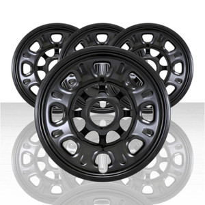 Set of 4 Snap-On Gloss Black 18" Wheel Skins for 11-26 Sierra/Silverado 3500 HD