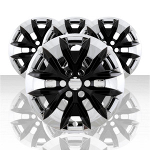 Set of 4 Snap-On Silver/Gloss Black 16" Wheel Skins for 23-26 Nissan Frontier SV