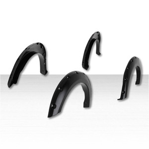 Set of 4 Textured Black Pocket Style Fender Flares for 2021-23 Ford F-150
