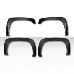 Set of 4 Black Pocket Style Fender Flares for 99-06 Silverado/Sierra 1500