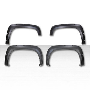 Set of 4 Black Pocket Style Fender Flares for 20-26 Chevy Silverado 2500/3500 HD