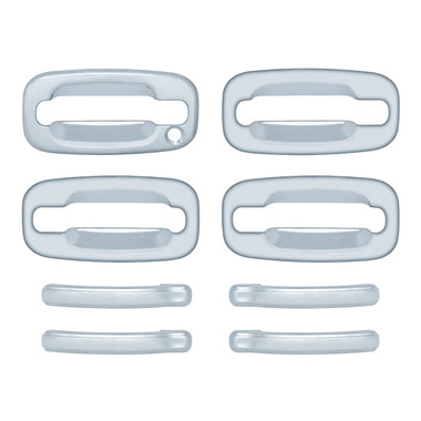 Auto Reflections | Door Handle Covers and Trim | 99-06 Chevrolet Silverado 1500 | 12106K-silverado-Chrome-Door-Handle-Covers