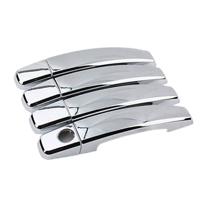 2014-2015 GMC Sierra Triple Black Chrome plated 4 Door Handle Cover kit 14 15