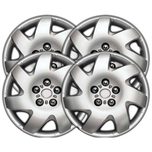 15 Inch Universal Silver Metallic Clip-On Hubcap Covers 13915-S-Hubcap-Covers