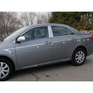 Luxury FX | Side Molding and Rocker Panels | 09-13 Toyota Corolla | LUXFX0005