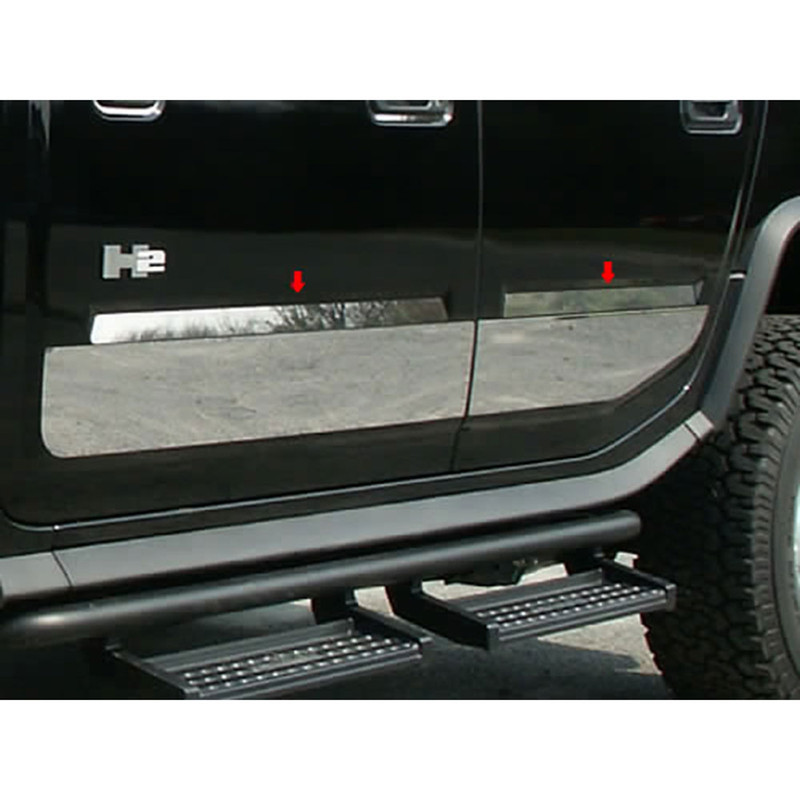 Luxury FX Chrome Top Rail Cover Trim fit for 2003-2009 Hummer H2 8pc
