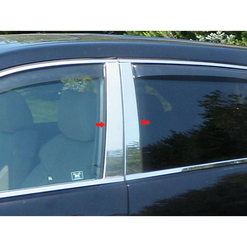 Works with 2005-2010 Honda Odyssey 6 PC Stainless Steel Chrome Pillar Post Trim Made in USA