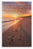 2 Corinthians 1:3-4 Praise Be to God Father of Compassion Quote Beach Sunset 12x18 US Made Poster