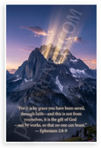 Ephesians 2:8-9 'By Grace Through Faith' Inspirational 12x18 US Made Poster