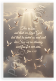 1 John 4:10 "This is love: not that we loved God, but that he loved us" Inspirational 12x18 US Made Poster