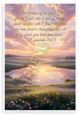 Ephesians 2:4-5 'By Grace You Have Been Saved' Inspirational 12x18 US Made Poster