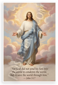 John 3:17 'For God Did Not Send His Son' Jesus Inspirational 12x18 US Made Poster