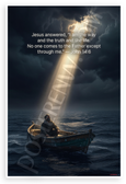 Jesus "I Am the Way and the Truth and the Life" John 14:6 Inspirational 12x18 US Made Poster
