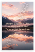 2 Corinthians 5:17 'New Creation Has Come' Inspirational 12x18 US Made Poster