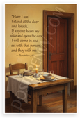 Revelation 3:20 'Here I Am I Stand at the Door and Knock' Inspirational 12x18 US Made Poster