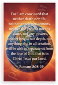 Romans 8:38-39 'Nothing Will Separate Us' Inspirational 12x18 US Made Poster