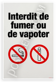 No Smoking No Vaping Interdit de Fumer Ou Vapoter Safety 12x18 US Made Poster