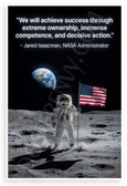 Jared Isaacman 'We Will Achieve Success Through Extreme Ownership' Inspirational 12x18 US Made Poster