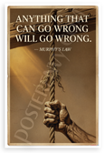 Murphy's Law "Anything That Can Go Wrong Will Go Wrong" Vintage 12x18 US Made Poster