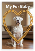 My Fur Baby Dogo Argentino Dog Bone Heart Frame 12x18 US Made Poster