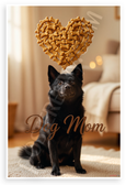 Dog Mom Schipperke with Bone Treat Heart Wall Art 12x18 US Made Poster