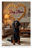 Dog Mom Gordon Setter Bone Heart Frame Living Room 12x18 US Made Poster