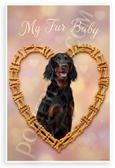 My Fur Baby Gordon Setter Dog Bone Heart Frame 12x18 US Made Poster