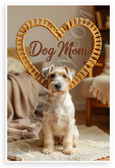 Wire Fox Terrier Dog Mom Bone Treat Heart Wall Art 12x18 US Made Poster