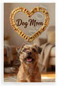 Dog Mom Norwich Terrier Bone Treat Heart Frame 12x18 US Made Poster